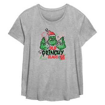 Plus Size Dr. Seuss Old Grinchy Claus Flowy Graphic Tee