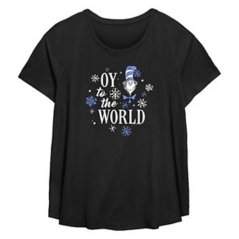 Plus Size Dr. Seuss The Cat In The Hat Oy To The World Flowy Graphic Tee