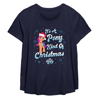 Plus Size My Little Pony Pinkie Pie It's A Pony Kind Of Christmas Flowy Graphic Tee