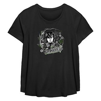 Plus Size Wednesday Season's Screaming Flowy Graphic Tee
