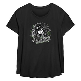 Plus Size Wednesday Season's Screaming Flowy Graphic Tee
