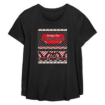Plus Size Stranger Things Greetings From Starcourt Mall Flowy Graphic Tee