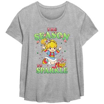 Plus Size Rainbow Brite The Season To Sparkle Flowy Graphic Tee