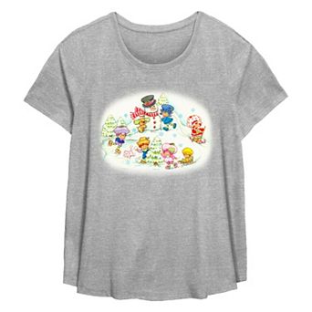 Plus Size Strawberry Shortcake Winter Fun Flowy Graphic Tee