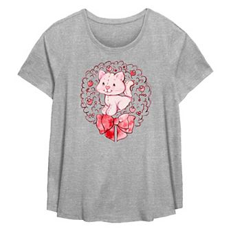 Plus Size Strawberry Shortcake Custard Wreath Flowy Graphic Tee