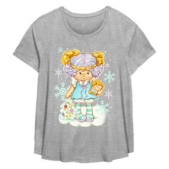 Plus Size Strawberry Shortcake Angel Cake Winter Wonderland Flowy Graphic Tee