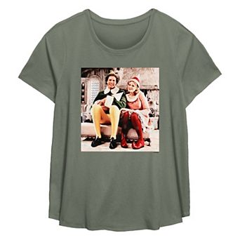 Plus Size Elf Buddy And Jovie Portrait Flowy Graphic Tee