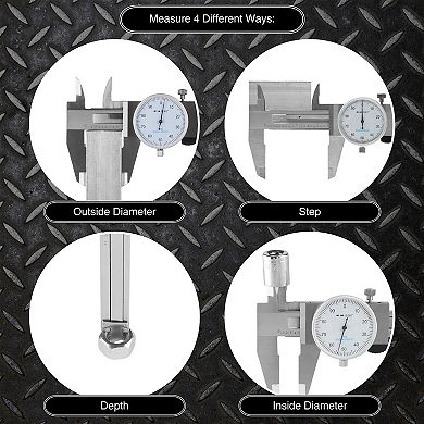 Dial Caliper- Stainless Steel And Shock Proof Tool With Plastic Carry Case, 0- 6 Inch Measuring Rang