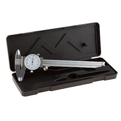 Dial Caliper- Stainless Steel And Shock Proof Tool With Plastic Carry Case, 0- 6 Inch Measuring Rang