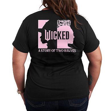 Plus Size Wicked Story Of Two Halves Graphic Tee