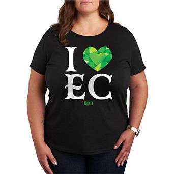 Plus Size Wicked I Heart Emerald City Graphic Tee