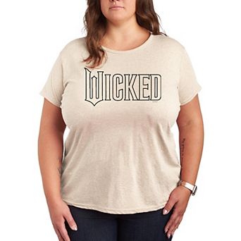 Plus Size Wicked Outline Logo Graphic Tee