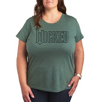 Plus Size Wicked Outline Logo Graphic Tee
