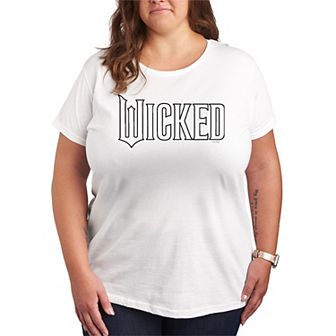 Plus Size Wicked Outline Logo Graphic Tee