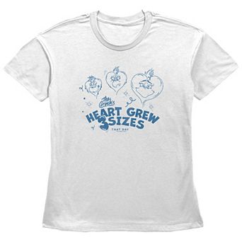 Women's Dr. Seuss Grinch Heart Grew 3 Sizes Graphic Tee