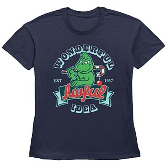 Women's Dr. Seuss Grinch Wonderful Awful Idea Graphic Tee