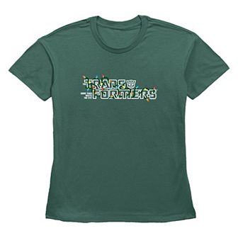 Women's Transformers Christmas Lights Graphic Tee