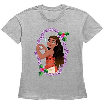 Disney's Moana Sparkling Christmas Wreath Women's Graphic Tee