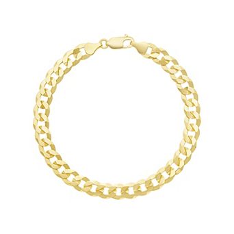 Men's PRIMROSE Sterling Silver Flat Curb Chain Bracelet