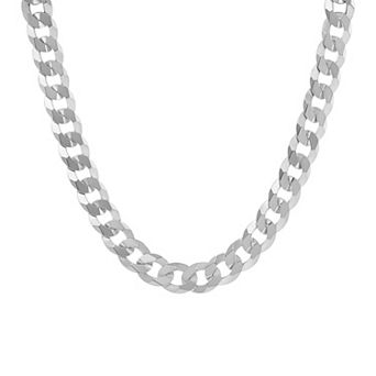 Men's PRIMROSE Sterling Silver Flat Curb Chain Necklace