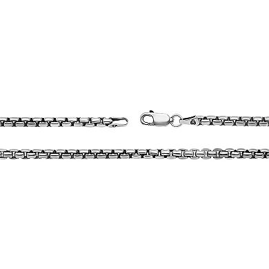 Men's PRIMROSE Sterling Silver Oxidized Rounded Box Bracelet