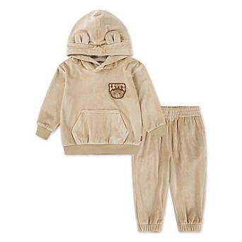 Baby Boys Levi's® Sherpa Bear Hoodie & Jogger Pants 2 pc Set