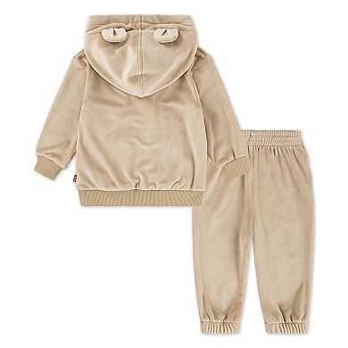 Baby Boys Levi's® Sherpa Bear Hoodie & Jogger Pants 2-Piece Set