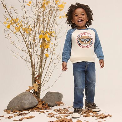 Baby & Toddler Boys Levi's® Moto Crewneck Sweatshirt & Jeans 2-Piece Set