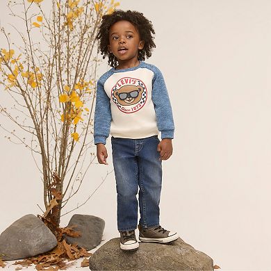 Baby & Toddler Boys Levi's® Moto Crewneck Sweatshirt & Jeans 2-Piece Set