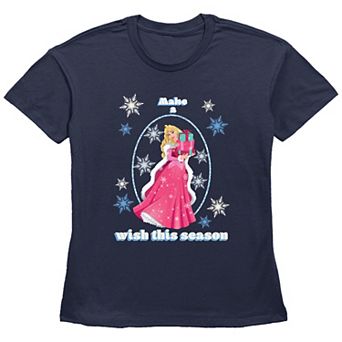 Disney Princess Sleeping Beauty Aurora Make A Wish This Season Women's Graphic Tee