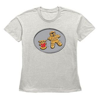 Women's Star Wars The Mandalorian Grogu Gingerbread Cookies Graphic Tee