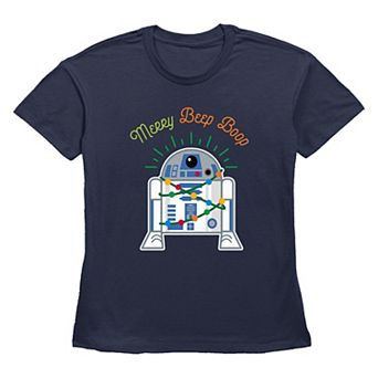 Women's Star Wars R2-D2 Merry Beep Boop Graphic Tee