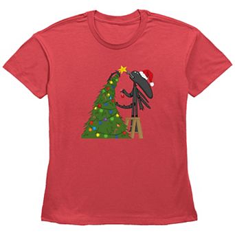Women's Alien Xenomorph Christmas Ready Graphic Tee