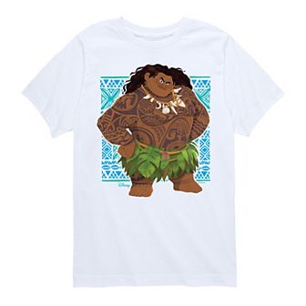 Disney's Moana 2 Boys 8-20 Maui Portrait Tribal Graphic Tee