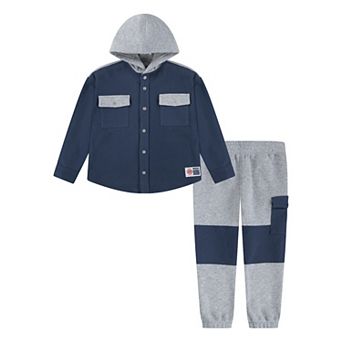 Boys 4-7 Levi's® Hooded Shacket & Pants 2 pc Set