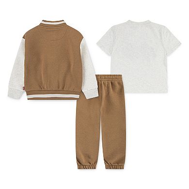 Boys 4-7 Levi's® Sporty Bomber Jacket T-shirt & Pants 3-Piece Set