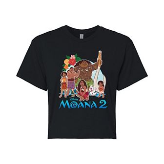 Disney's Moana 2 Juniors' Group Cropped Tee
