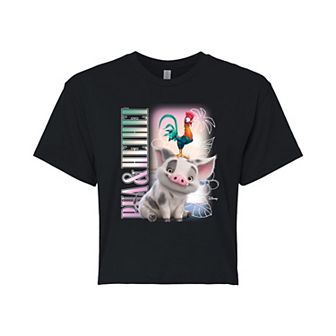 Disney's Moana 2 Pua & Heihei Juniors' Cropped Tee
