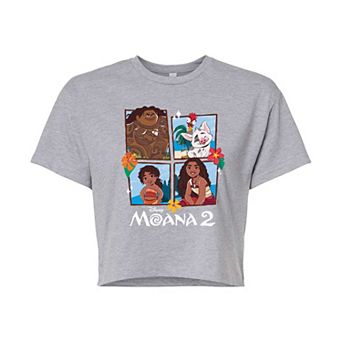 Disney's Moana 2 Juniors' Group Grid Cropped Tee