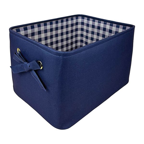 Draper James Small Fabric Storage Bin - Blue (SMALL)
