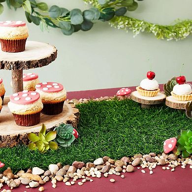 Faux Grass Table Runner Party Decor 14" X 48"