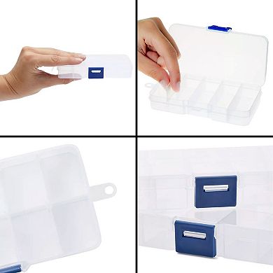 Small Clear Storage Containers With Grid Diy Crafts 12 Pcs