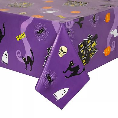 Halloween Plastic Tablecloth 54" X 108" 3 Pcs