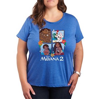Disney's Moana 2 Plus Size Group Grid Graphic Tee