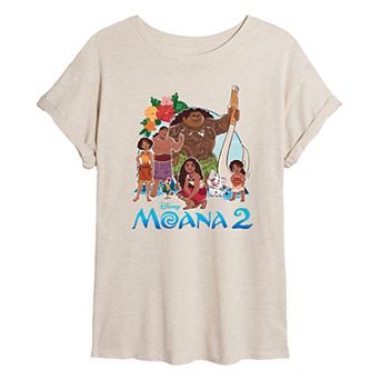 Disney's Moana 2 Juniors' Group Oversized Tee