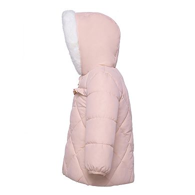 Baby Girl Rokka&Rolla Soft Lining Hooded Puffer Jacket