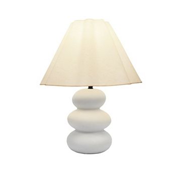 Kelsey 17.5" Led Bohemian Table Lamp With Ceramic Base