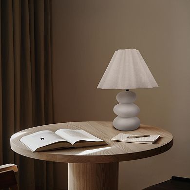 Kelsey 17.5" Led Bohemian Table Lamp With Ceramic Base