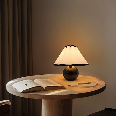Brightech Blair 10" Led Midcentury Table Lamp With Marble Base