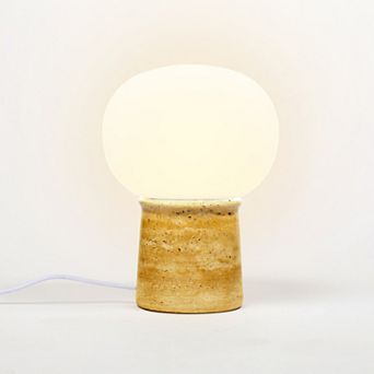 Neptune 12" Led Table Lamp With Natural Stone Base
